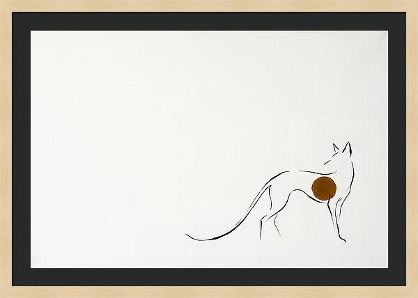 Genet Silhouette On White Canvas