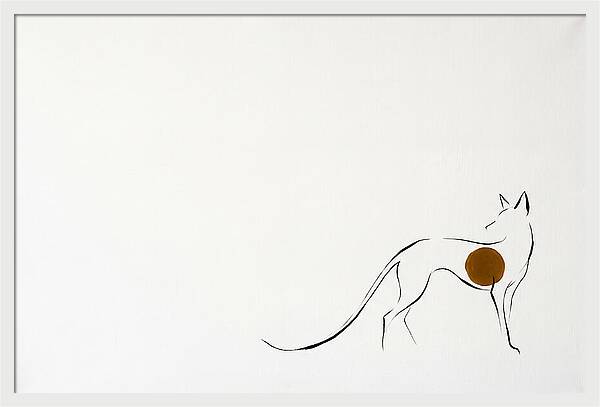 Genet Silhouette On White Canvas