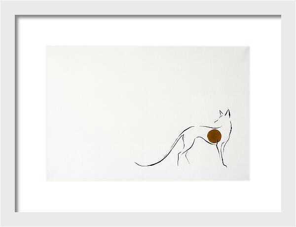 Genet Silhouette On White Canvas