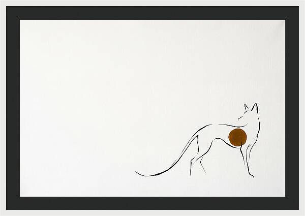 Genet Silhouette On White Canvas