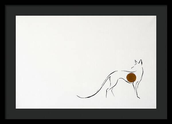Genet Silhouette On White Canvas