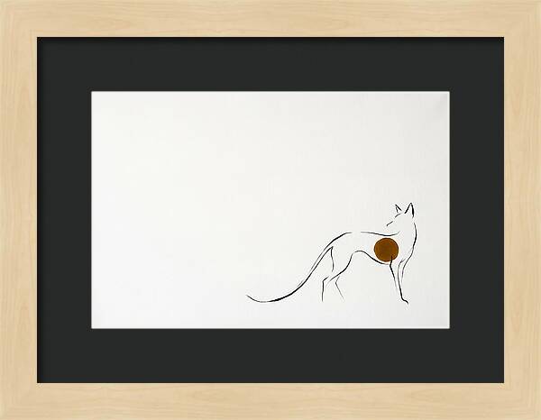 Genet Silhouette On White Canvas