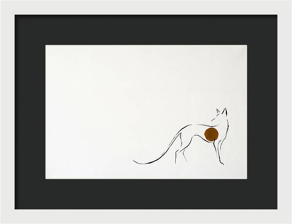 Genet Silhouette On White Canvas