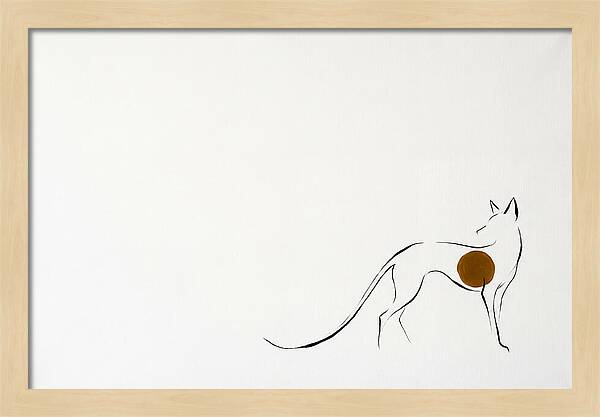 Genet Silhouette On White Canvas