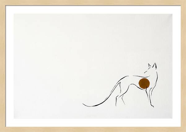 Genet Silhouette On White Canvas