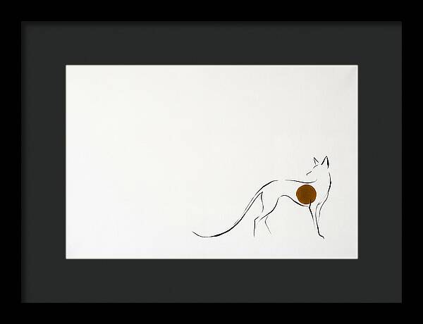 Genet Silhouette On White Canvas
