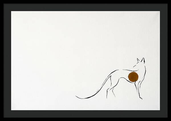Genet Silhouette On White Canvas