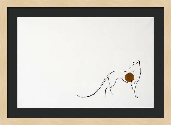 Genet Silhouette On White Canvas