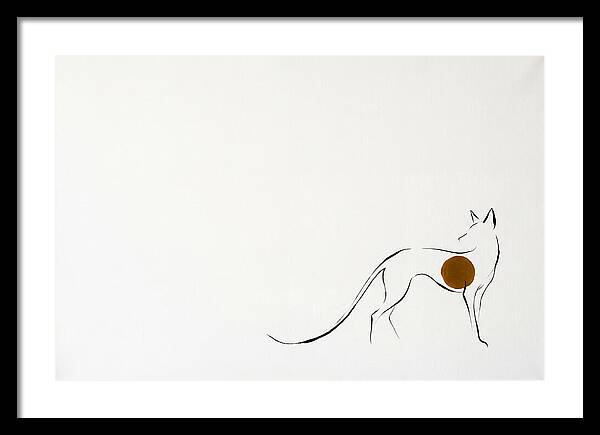 Genet Silhouette On White Canvas