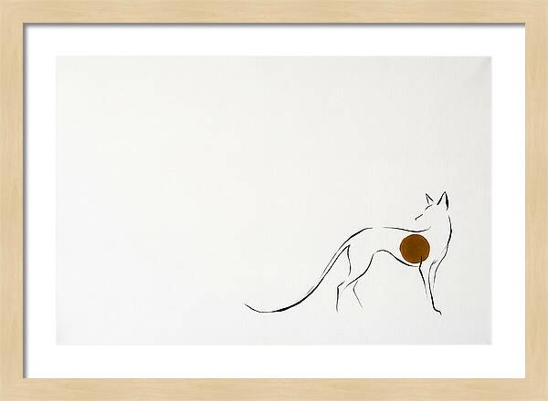 Genet Silhouette On White Canvas