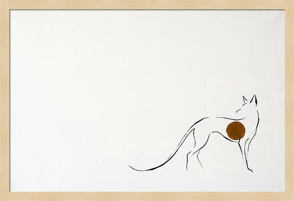 Genet Silhouette On White Canvas