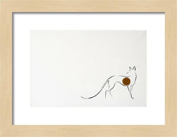 Genet Silhouette On White Canvas