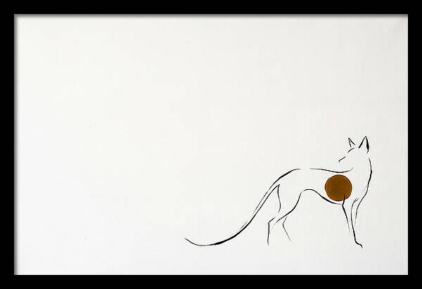 Genet Silhouette On White Canvas