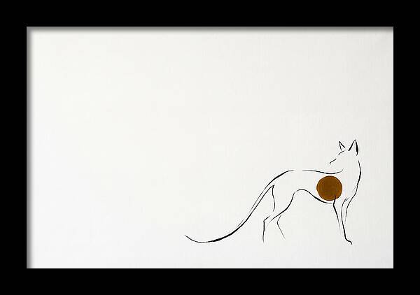 Genet Silhouette On White Canvas