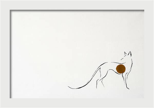 Genet Silhouette On White Canvas