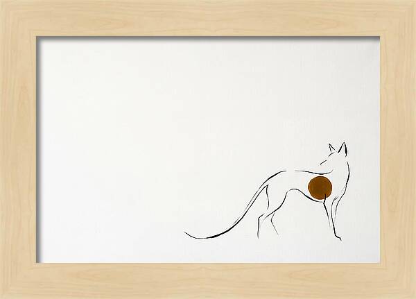 Genet Silhouette On White Canvas