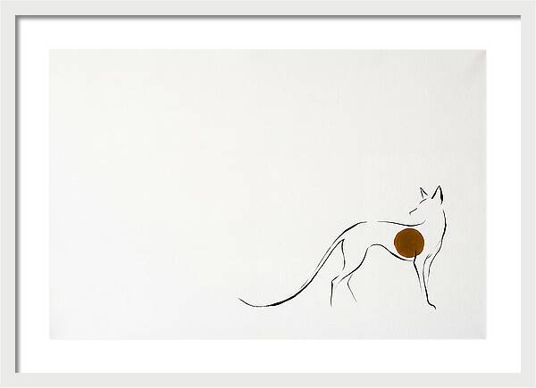 Genet Silhouette On White Canvas