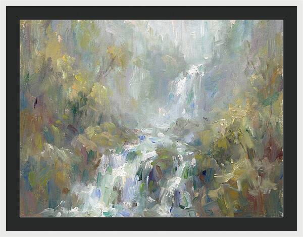 Gentle Cascade In Mist