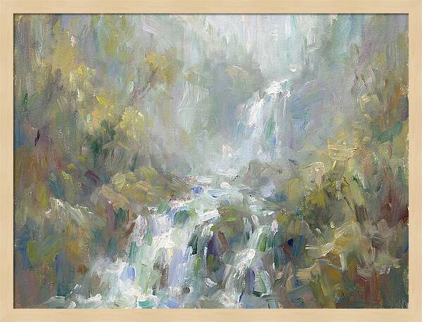Gentle Cascade In Mist