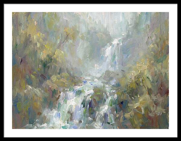 Gentle Cascade In Mist