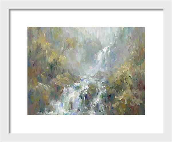 Gentle Cascade In Mist