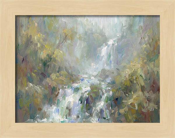 Gentle Cascade In Mist