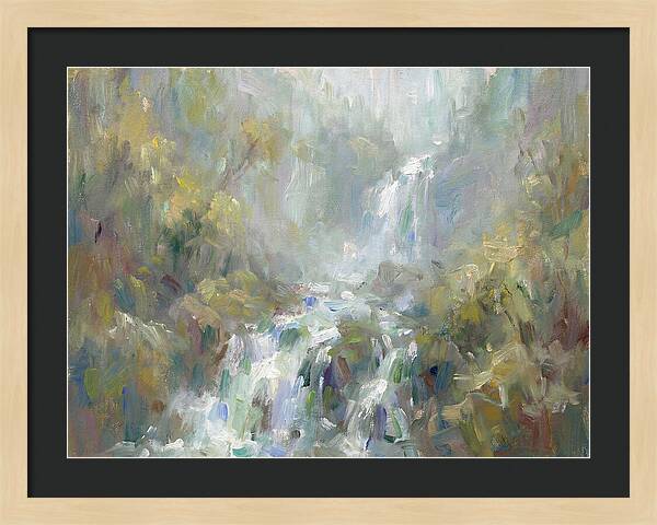 Gentle Cascade In Mist