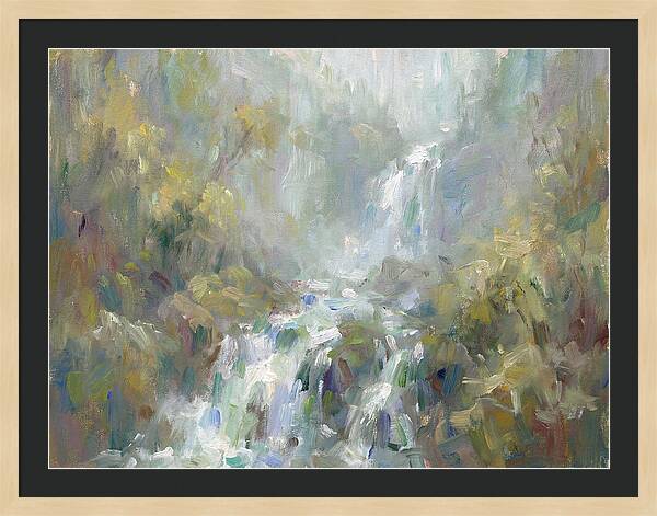 Gentle Cascade In Mist