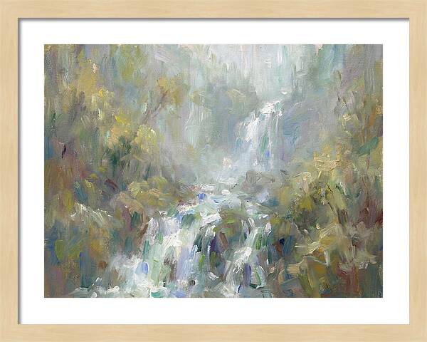 Gentle Cascade In Mist