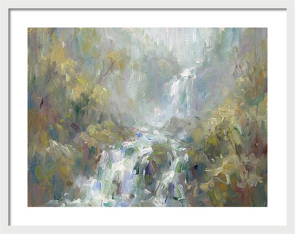 Gentle Cascade In Mist
