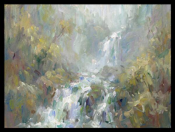 Gentle Cascade In Mist
