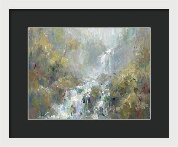 Gentle Cascade In Mist