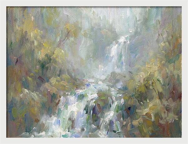 Gentle Cascade In Mist