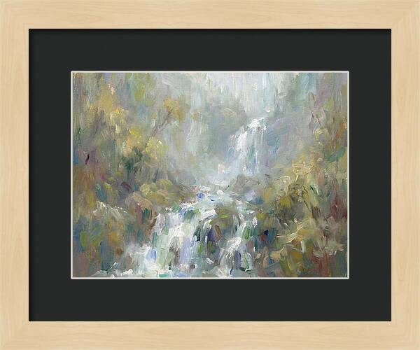 Gentle Cascade In Mist