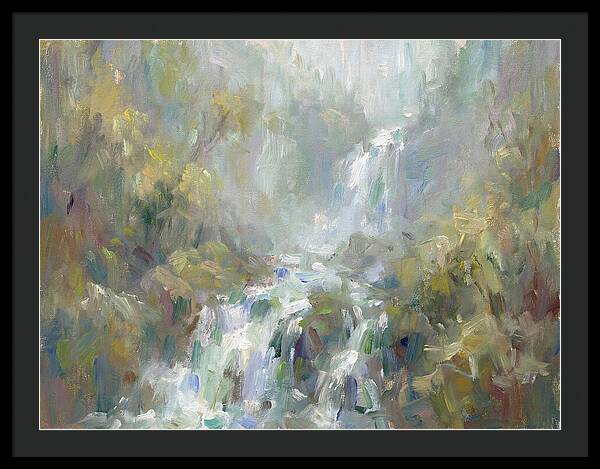 Gentle Cascade In Mist
