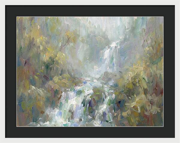 Gentle Cascade In Mist