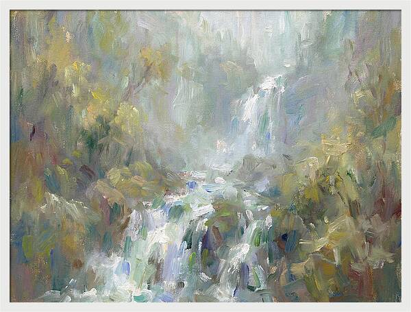 Gentle Cascade In Mist