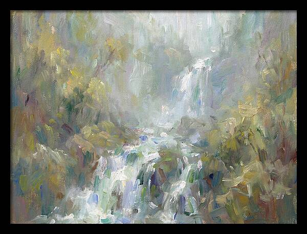 Gentle Cascade In Mist