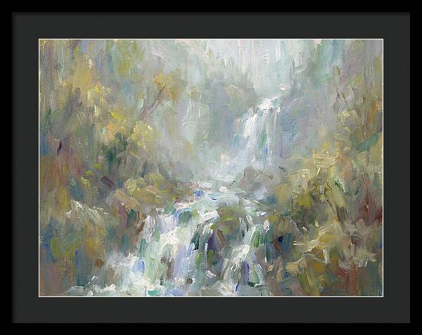 Gentle Cascade In Mist
