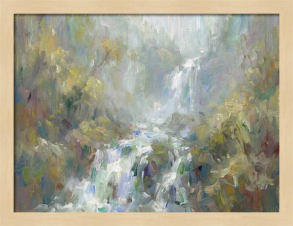 Gentle Cascade In Mist