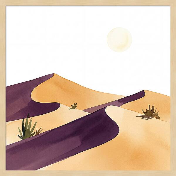 Gentle Curves Of Sand Dunes