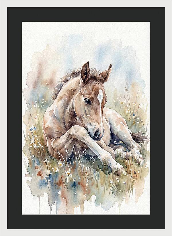 Gentle Foal In Meadow