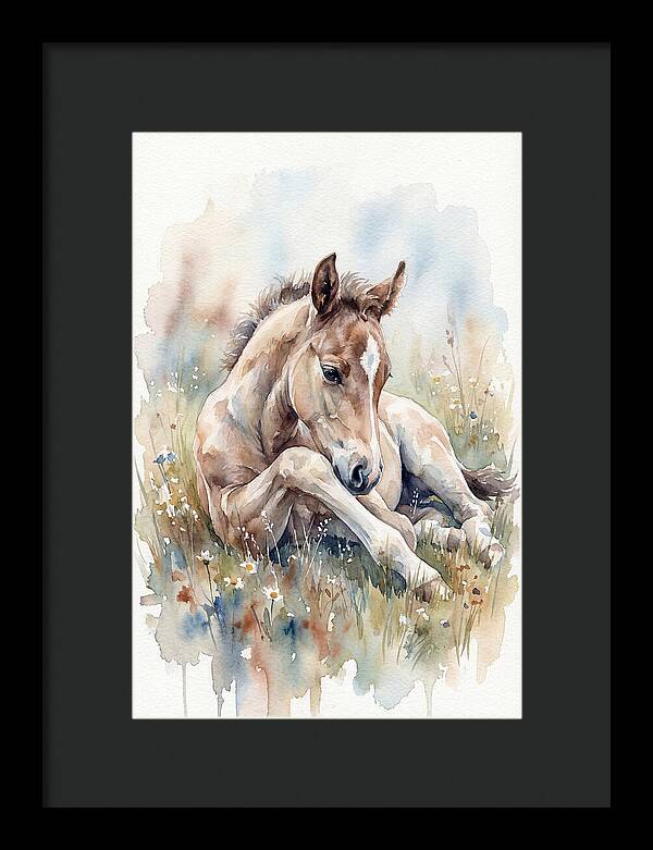 Gentle Foal In Meadow