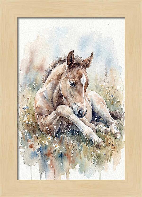 Gentle Foal In Meadow