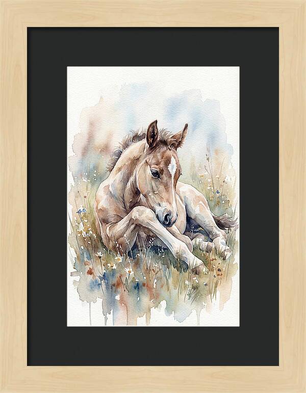 Gentle Foal In Meadow