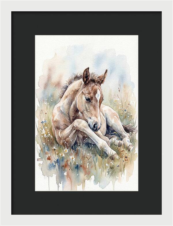 Gentle Foal In Meadow