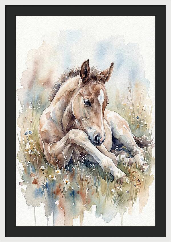Gentle Foal In Meadow