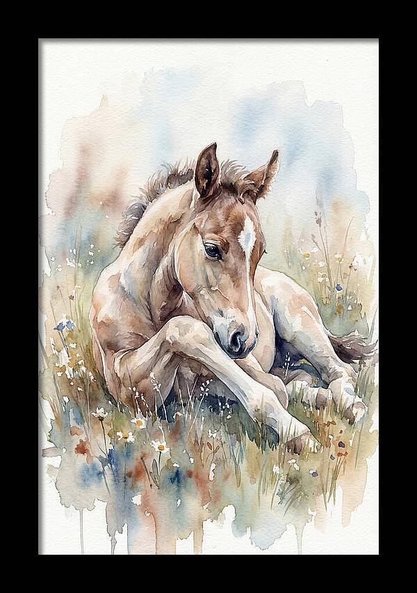 Gentle Foal In Meadow