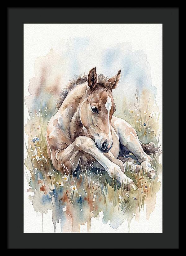 Gentle Foal In Meadow