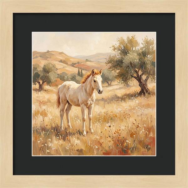 Gentle Foal In Mediterranean Landscape